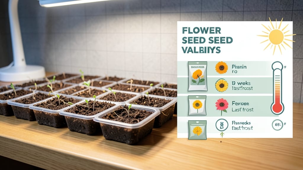 When to Start Flower Seeds Indoors Chart: Last-Frost Timing by Variety and Zone
