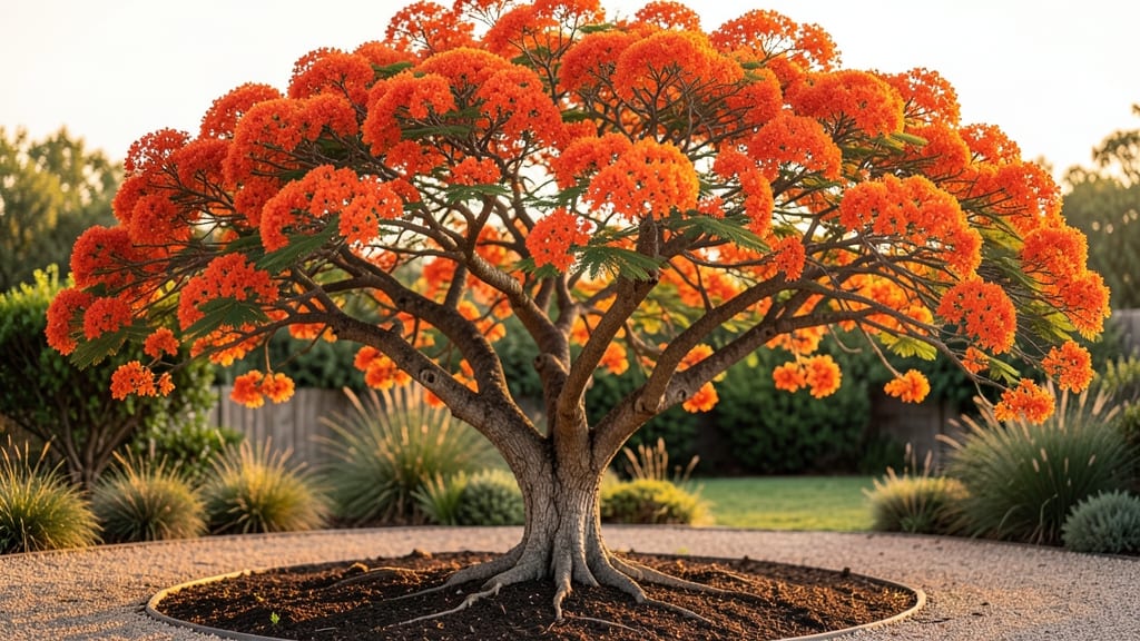 Gulmohar Tree Flower Care: Year-Round Blooms with Minimal Pruning