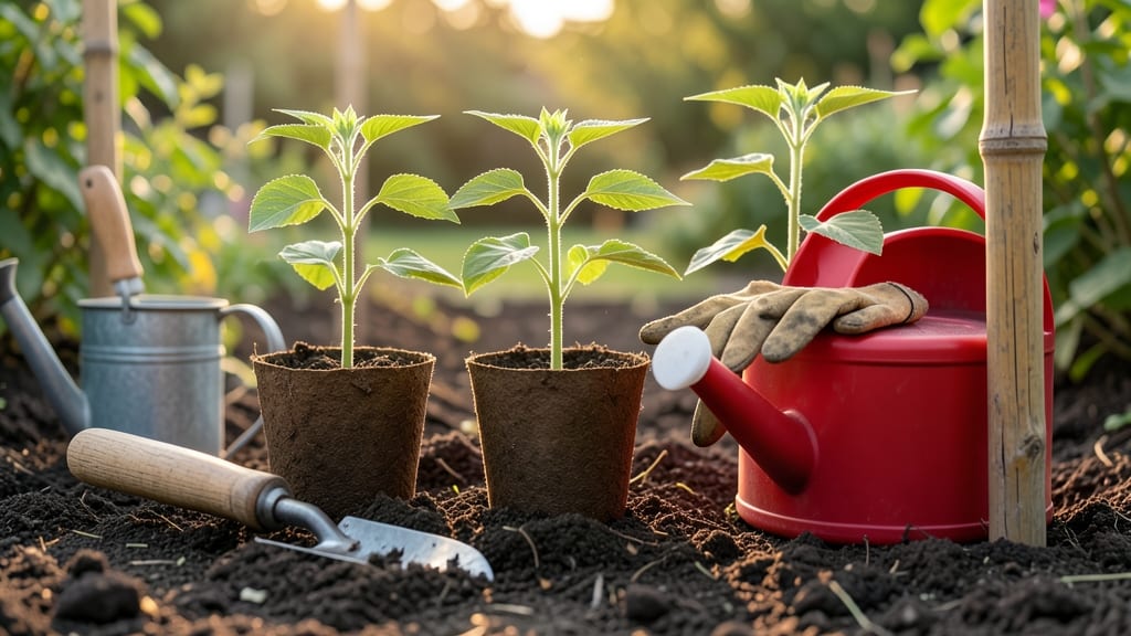 When to Transplant Sunflower Seeds: After True Leaves Appear and Soil Warms to 60°F