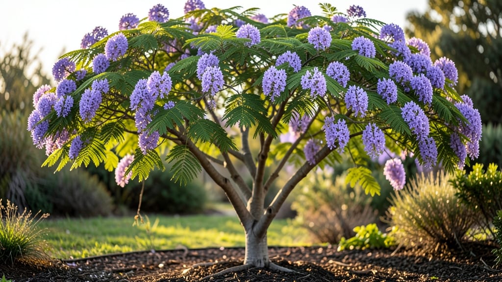 Purple Jacaranda Mimosifolia Flowering Tree: Year-Round Care for Bold Spring Blooms