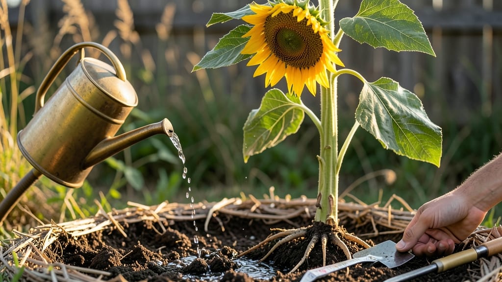 How Much to Water Sunflowers: Deep Soak Schedule for Towering Stalks